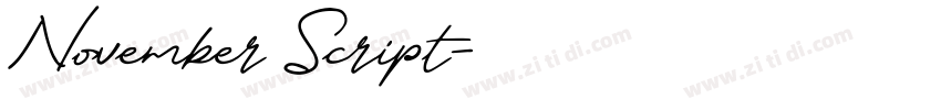 November Script字体转换